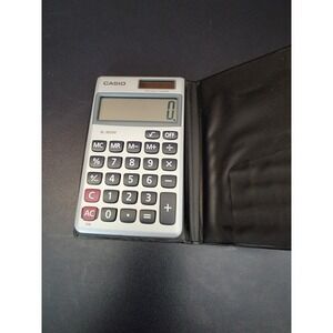 Casio SL-300SV Solar Powered Pocket Calculator with Black Wallet Case Silver